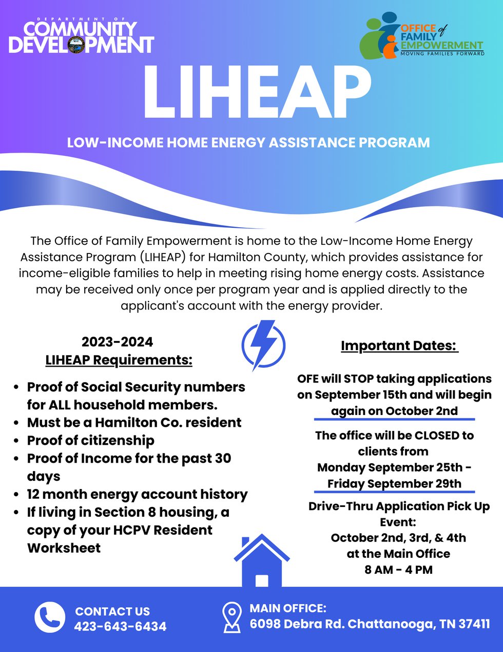 Application Pick-Up For Low-Income Home Energy Assistance Program ...