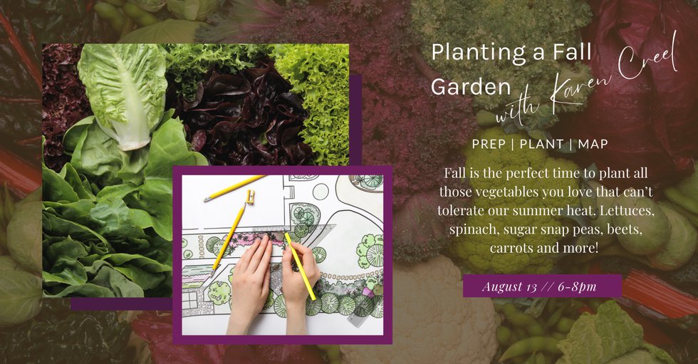 Event Planner Facebook Group Cover - 8.13.24 Fall Garden