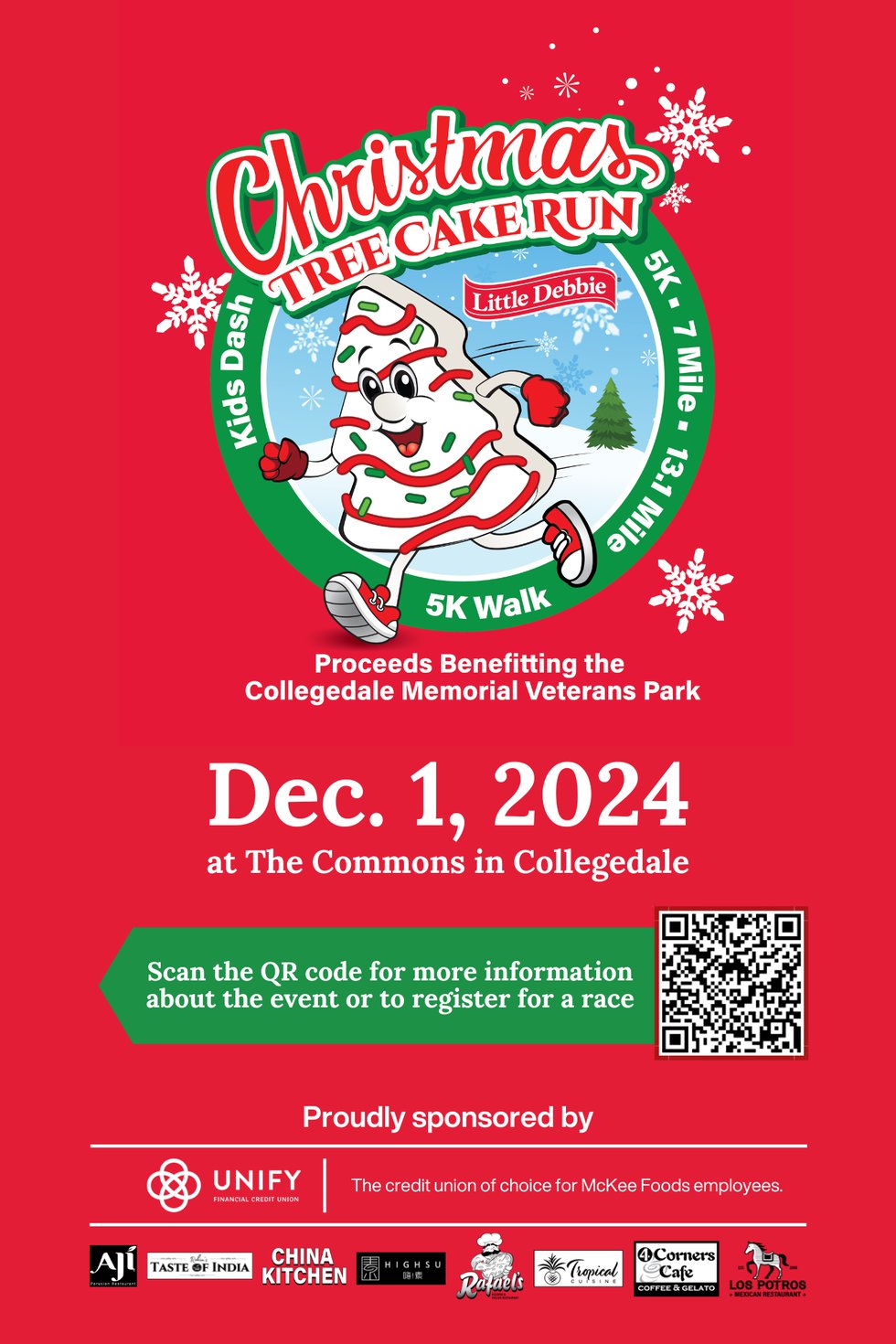 Christmas Tree Cake Run Poster - 1